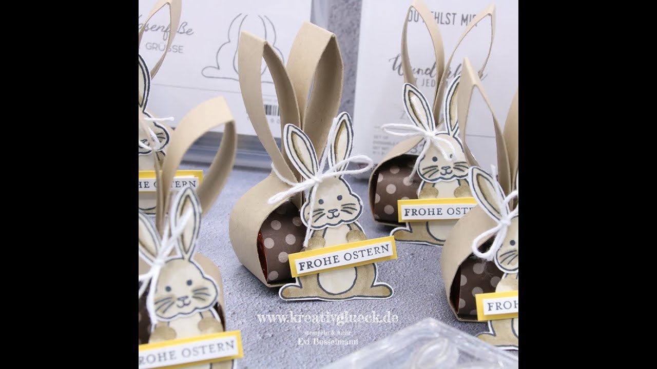 Tutorial, Hasengrüße, Verpackung für den Ostertisch, Gastgeschenk mit Produkten von Stampin`Up!
