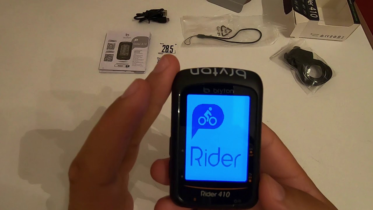 Bryton Rider 410 cyclo computer unboxing