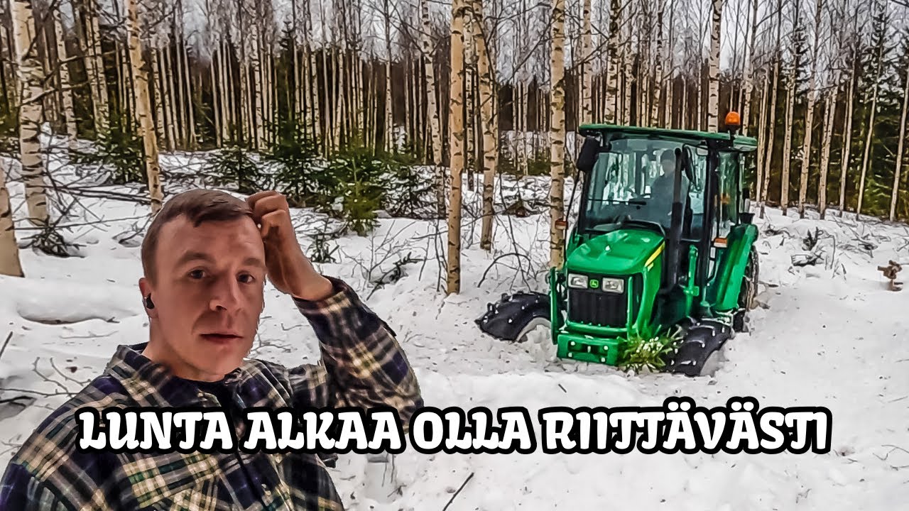 Aamusta kylillä - Loppupäivänä savotalla auruuta ja ajouria