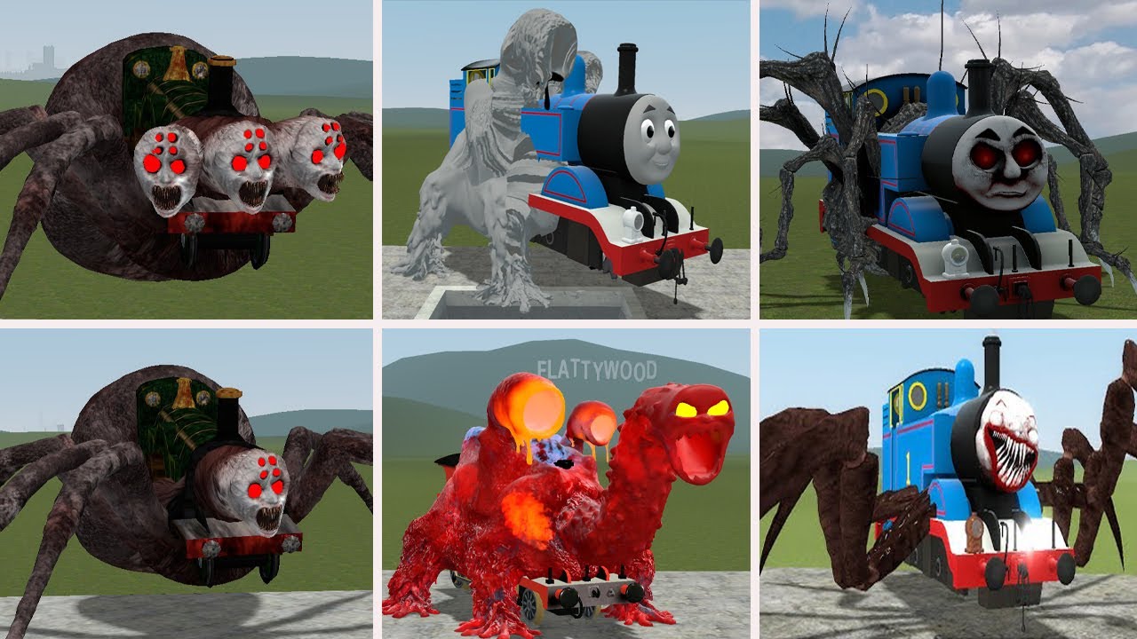 NEW UPDATE: Cursed Thomas and Friends Train Monster Battle in Garry's Mod part 24