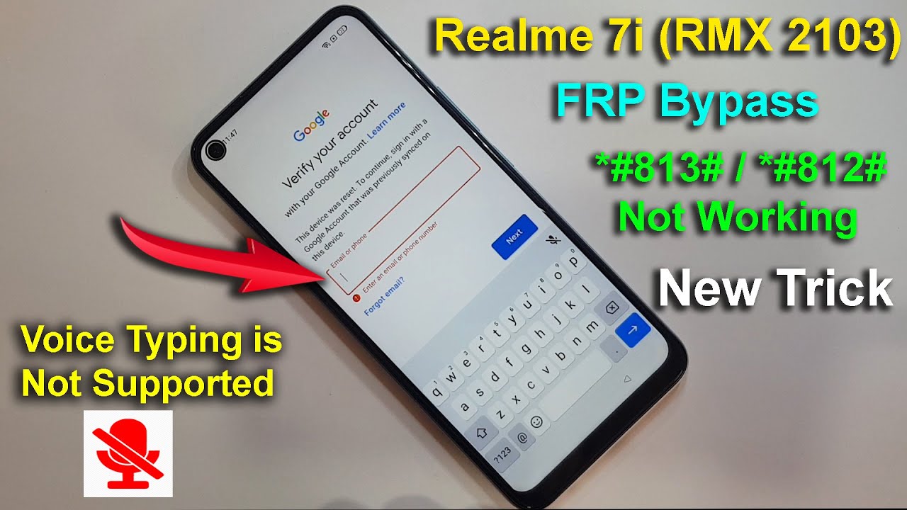 Realme 7i Android 11 FRP Bypass Without Pc | New Trick 2022 | *#813# /*#812# Not Working New Update