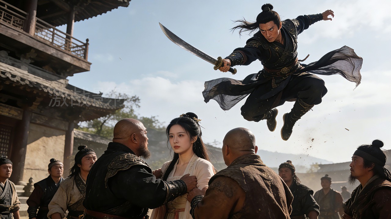 Kung Fu Movie! Bullies pick on a beauty, but a Kung Fu master drops in! 1 vs 10, he defeats them!