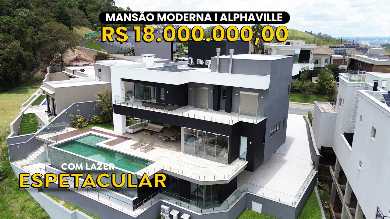 Mansão MODERNA em ALPHAVILLE - R$ 18.000.000,00 no CAMPOS DO CONDE  - MOBILIADA E DECORADA
