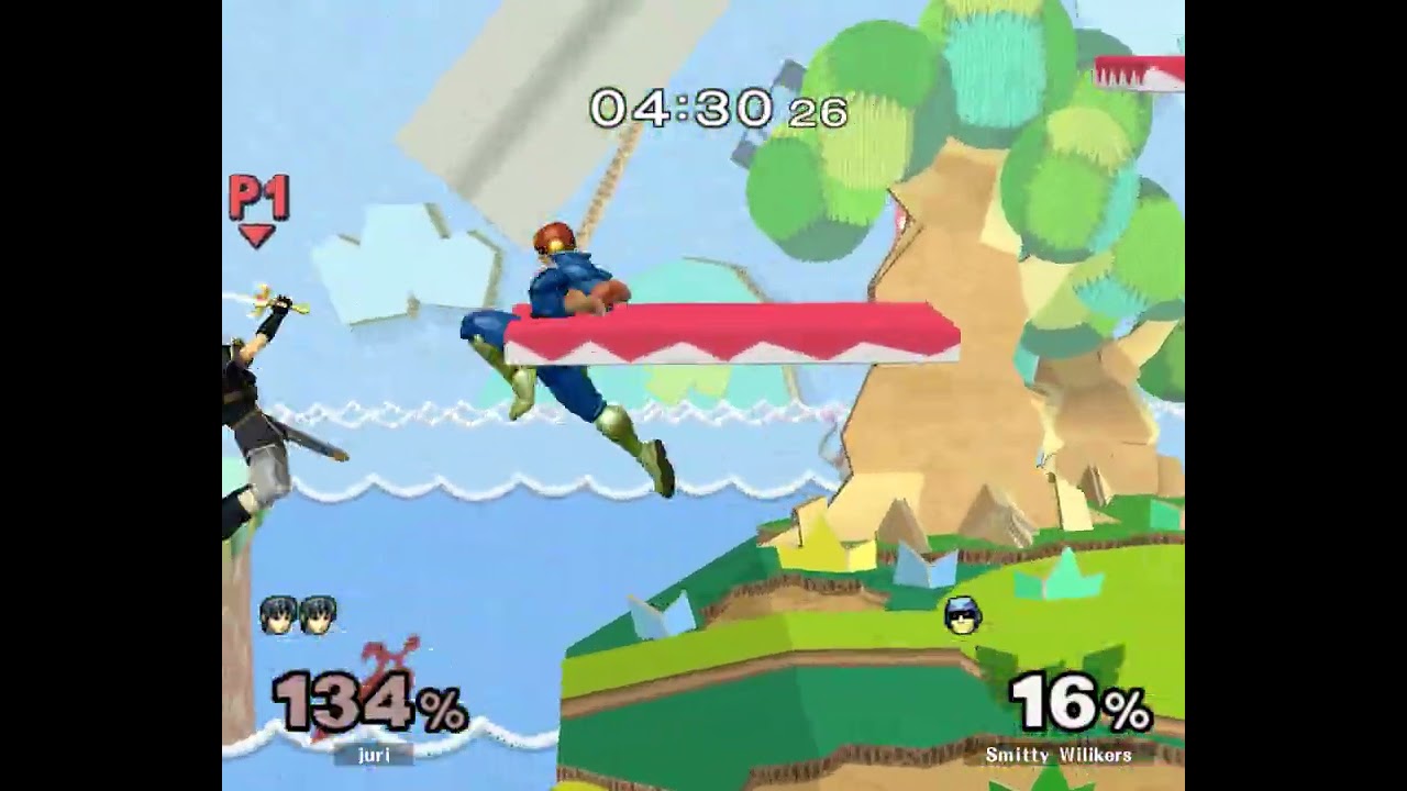 SLO Smash Arcadian #26 Top 8 LQF – juri ⟮Marth⟯ vs Smitty Wilikers ⟮Falcon⟯