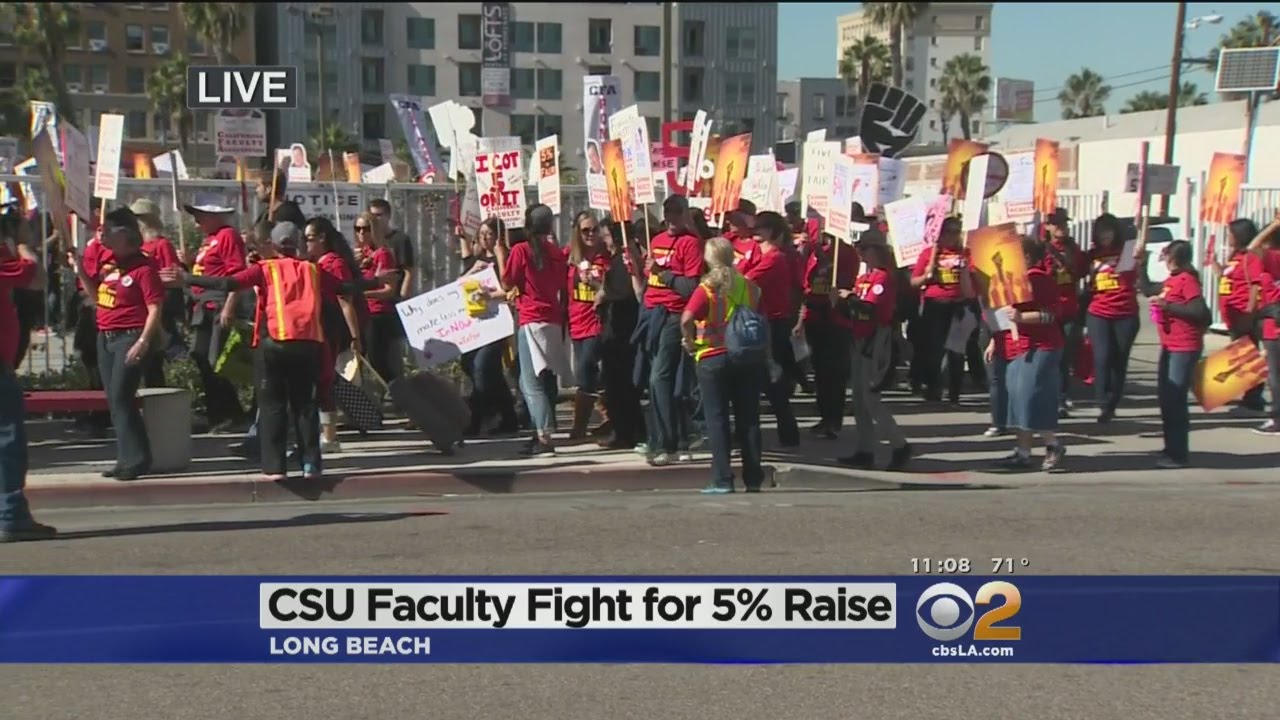 CSU Faculty Rally To Seek Salary Increases In Long Beach
