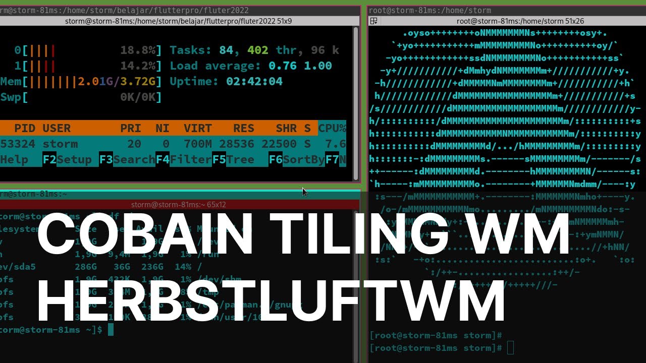 PERTAMA KALI COBA  HERBSTLUFTWM DI LINUX