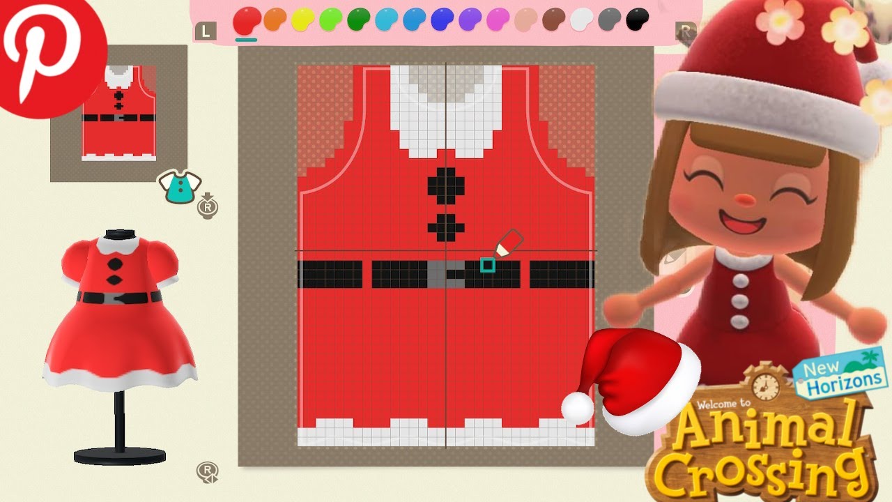 {TUTO} Création de  MOTIF PERSO de  NOËL 🎅🏼 dans ANIMAL CROSSING NEW HORIZONS #lolottecrossing