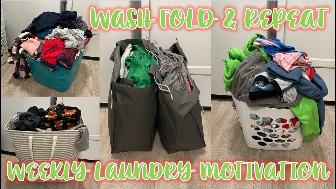 WASH, FOLD, & REPEAT | MULTIPLE DAYS OF LAUNDRY MOTIVATION | LOADS OF LAUNDRY FOR A BUSY MAMA OF 4