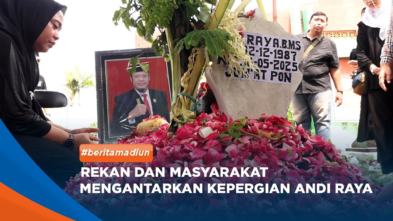 MADIUN - Rekan Dan Masyarakat Mengantarkan Kepergian Andi Raya