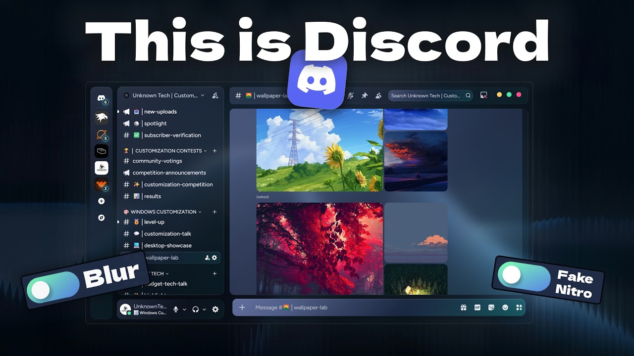 Discord is boring... So I fixed it with modern transparency!