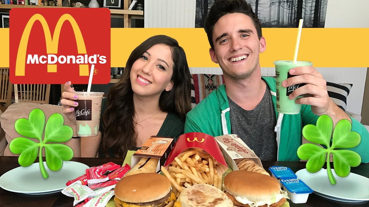 Our Favorite McDonalds Items // Shamrock Shake (Mukbang)