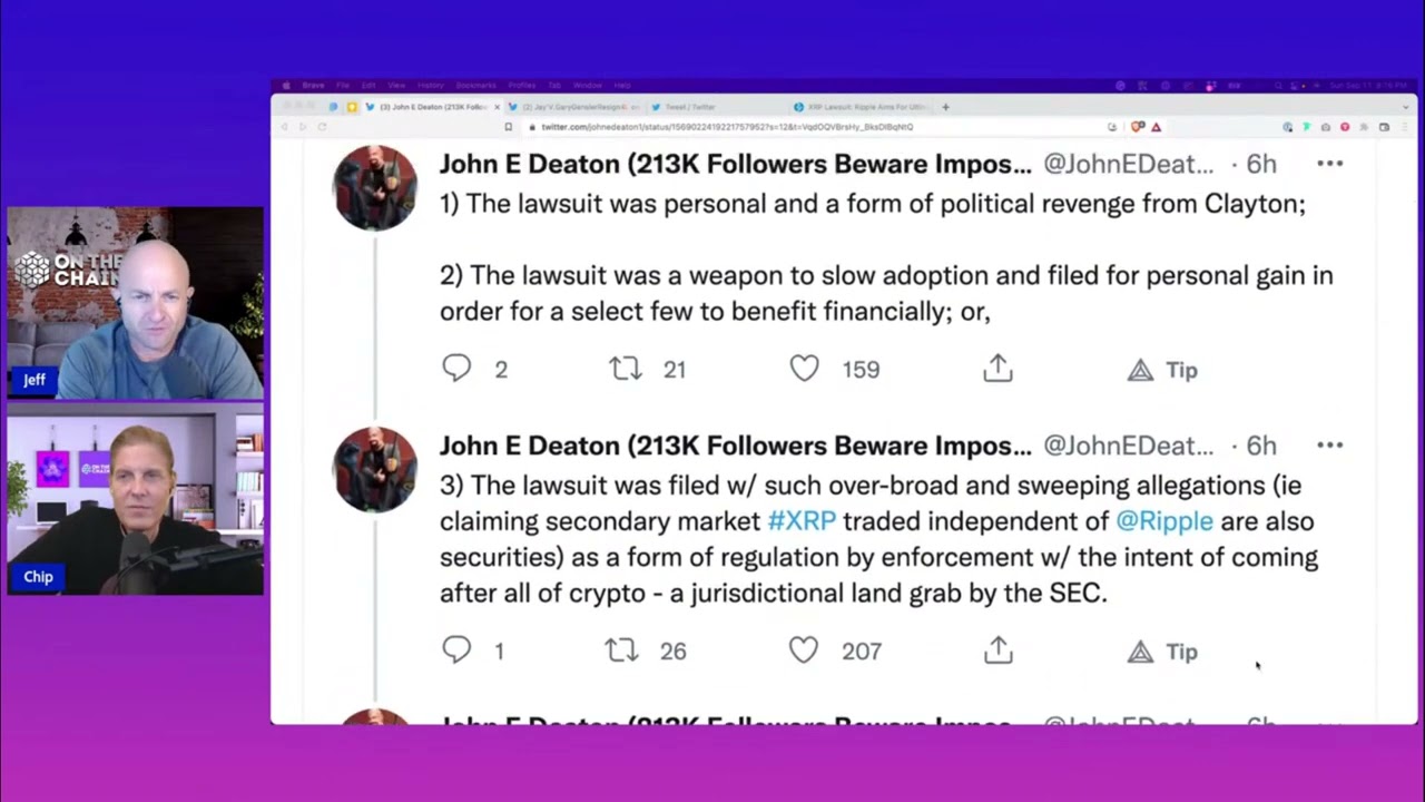 XRP Ripple  -  SEC v Ripple:  Settlement Or Summary Judgement? John Deaton Weighs In