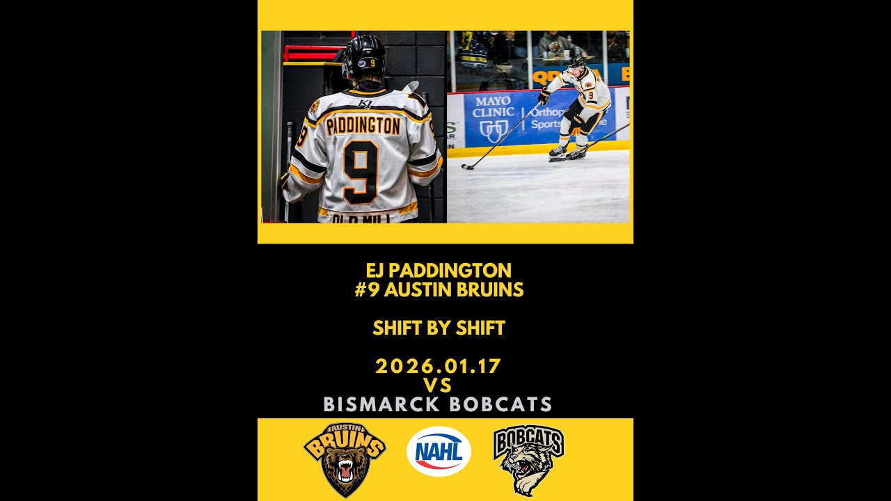 2026.01.17 EJ Paddington #9 - Austin Bruins - Shift by Shift vs Bismarck Bobcats