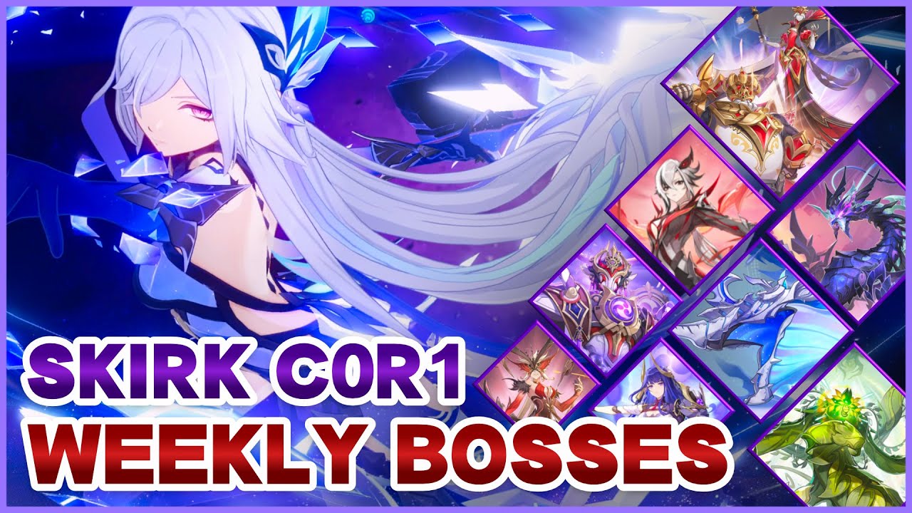 【Genshin Impact】How Good is Skirk's Premium Team? YES | Skirk obliterating Weekly Bosses (NO FOOD)