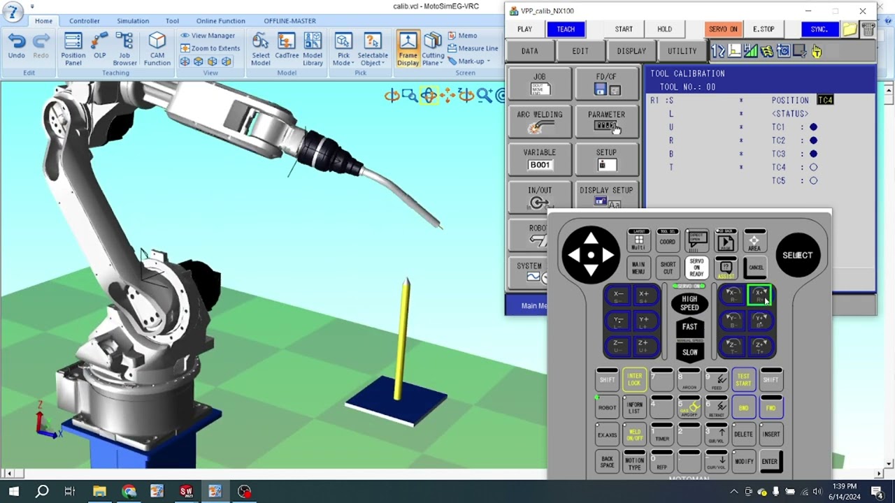Hiệu chỉnh Tool (TCP) Robot Yaskawa