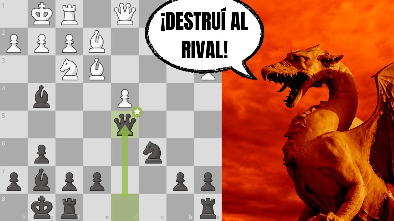 &iexcl;Un DRAG&Oacute;N Furioso DESTRUYE al oponente! 🐲 |  Defensa Siciliana, Variante del Drag&oacute;n Hiperacelerado