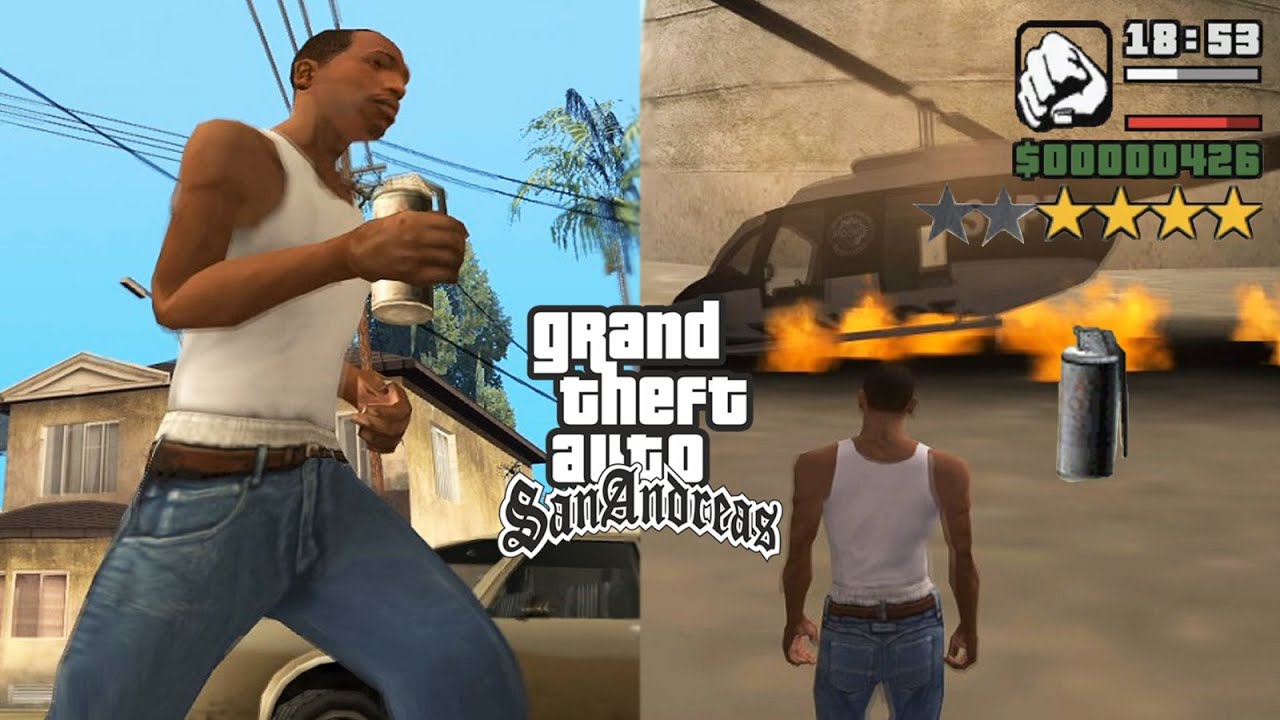 How To Get Tear Gas At Very Beginning of the Game (All Locations with Wanted Level Stars) in GTA SA