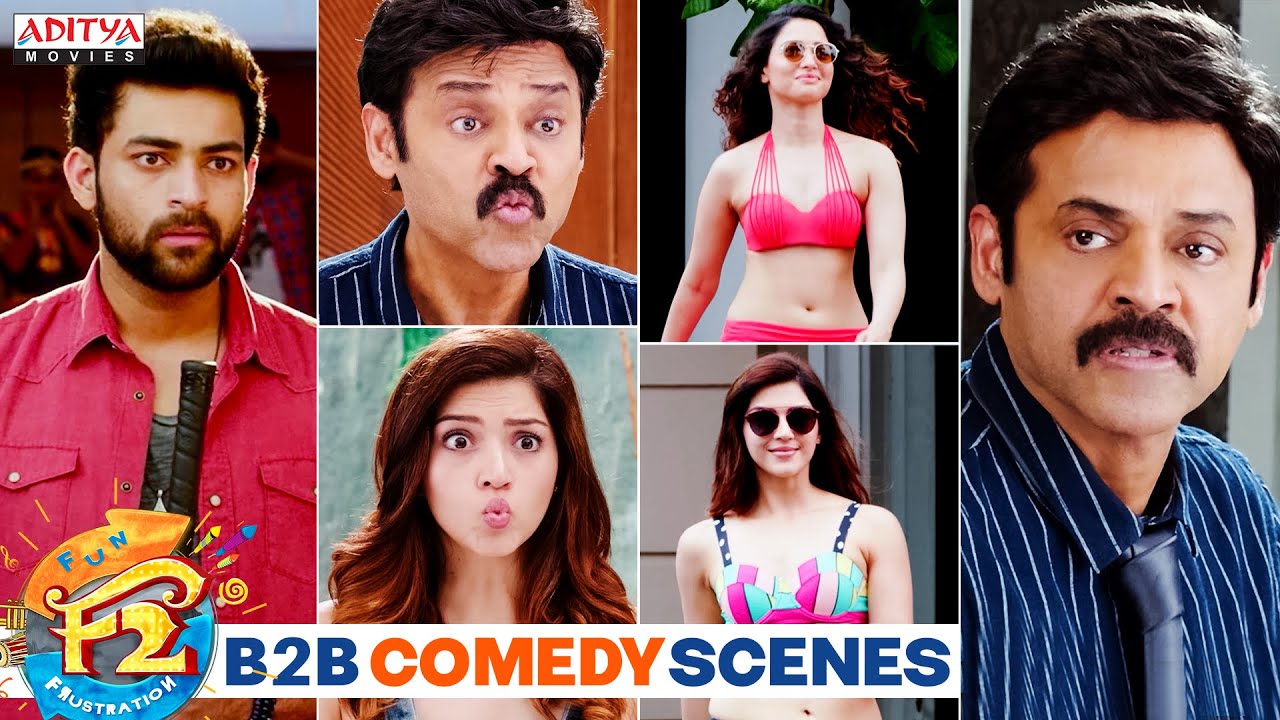 F2 Hindi Dubbed Movie Back2Back Comedy Scenes | Venkatesh | Varuntej | Tamanna | #AdityaMovies