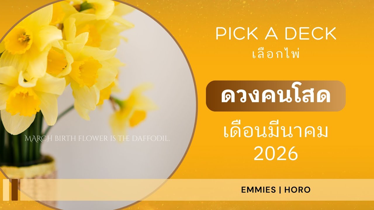 เลือกไพ่ คนโสด เดือน มีนาคม 2569 | March 2026 [Emmies|Horo]