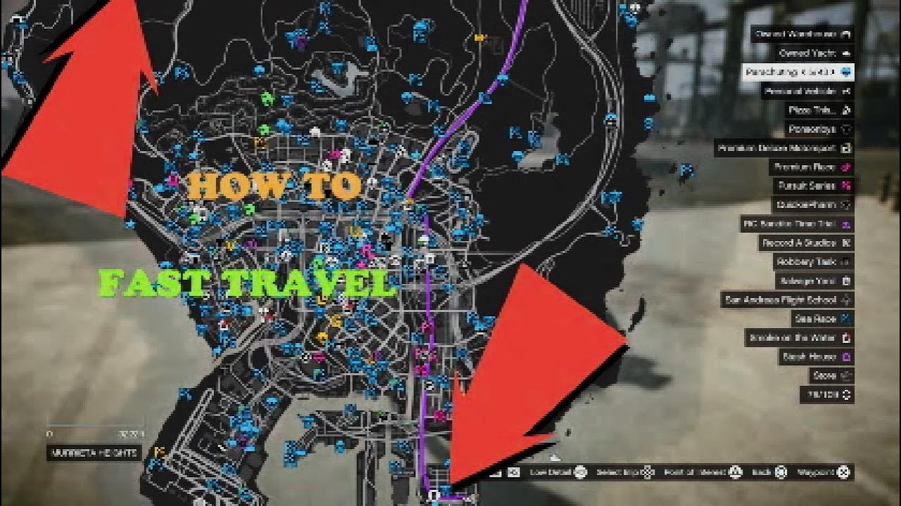 GTA 5🔥HOW TO FAST TRAVEL IN GTA ONLINE 🔥