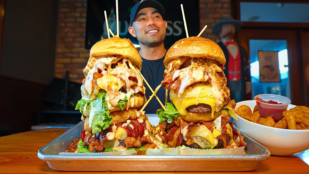 After a Decade... Im Back For Revenge! | Teak's Cheesy Twin Tower Burger Challenge in Florida
