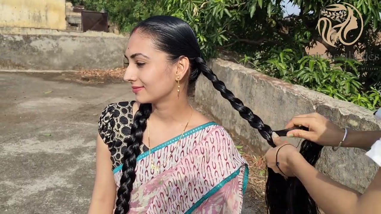 Heavy Oily Twins Long Hair Braids 