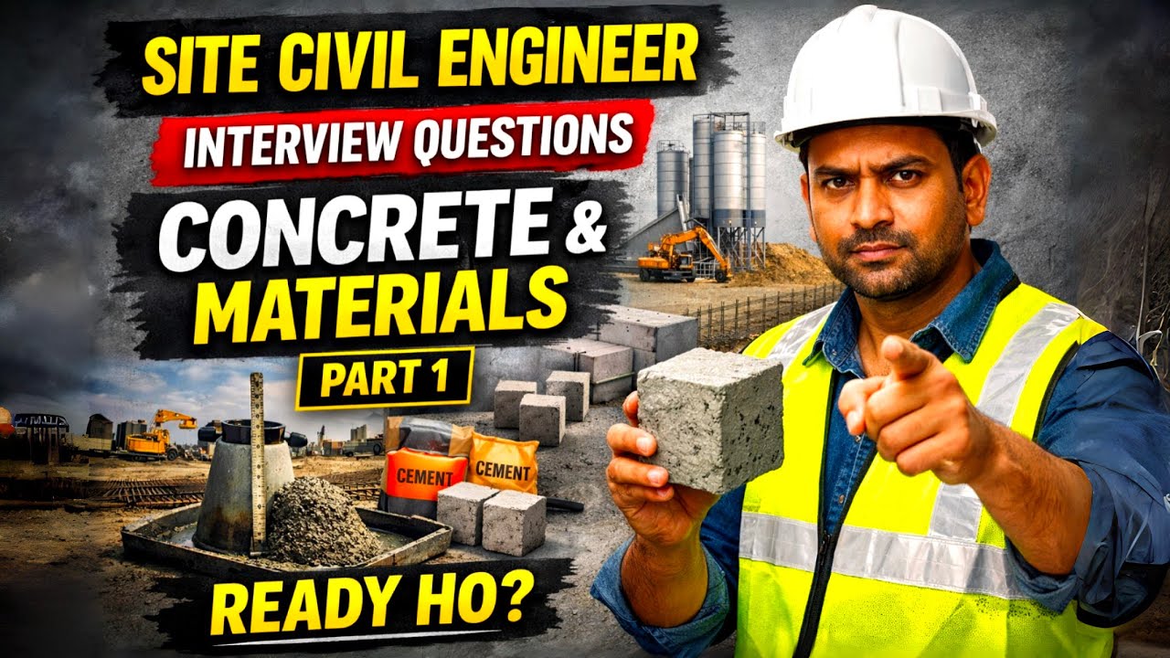 Site Engineer Interview Questions 2026 | Concrete & Materials Explained | Part 1
