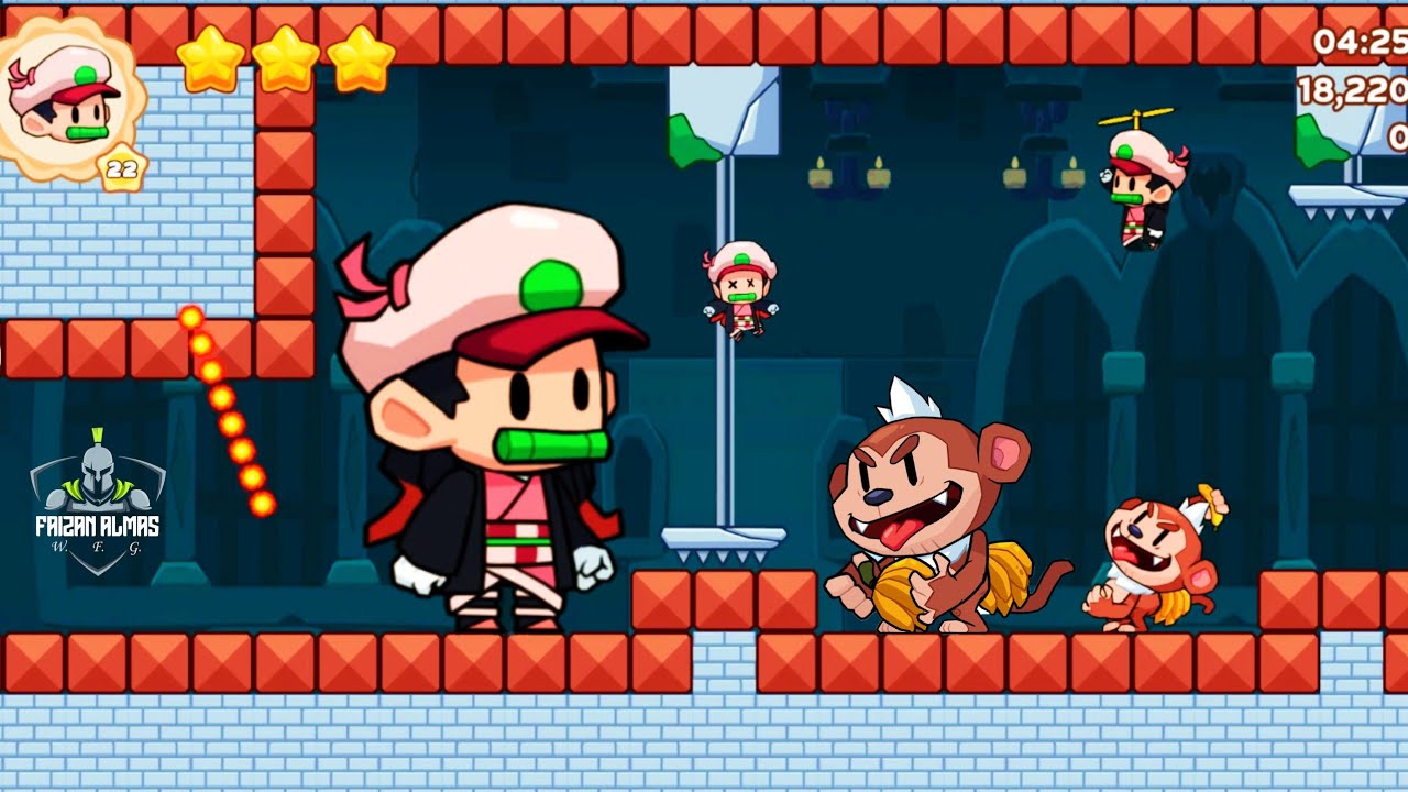 Super Meno - Jungle Platform | Levels (61-70) New Skin | MGIF | Android Gameplay WFG
