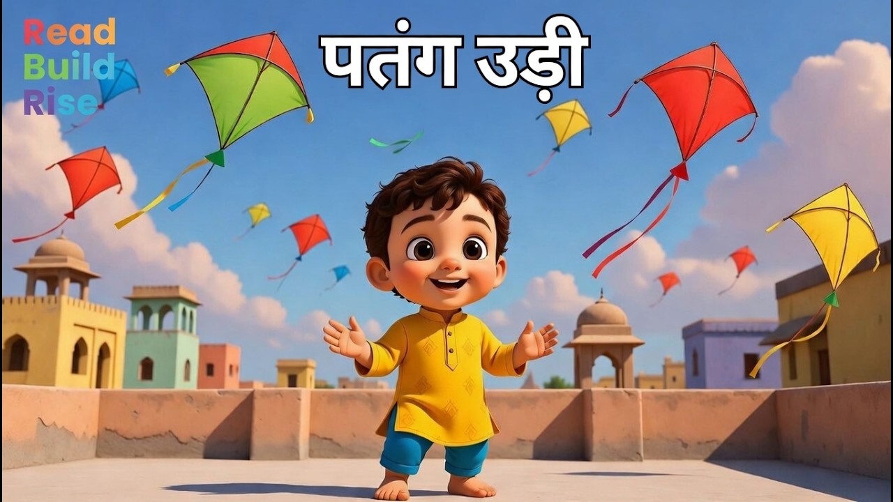 🪁 Patang Udi Aasman Mein | पतंग नर्सरी राइम हिंदी में | Kite Song for Kids | RBR Kids