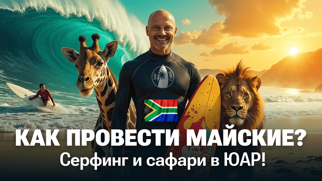ЮАР 2025: Сёрф-трип мечты — Кейптаун, Джефрис Бэй, сафари и волны! 🌊🦁🇿🇦