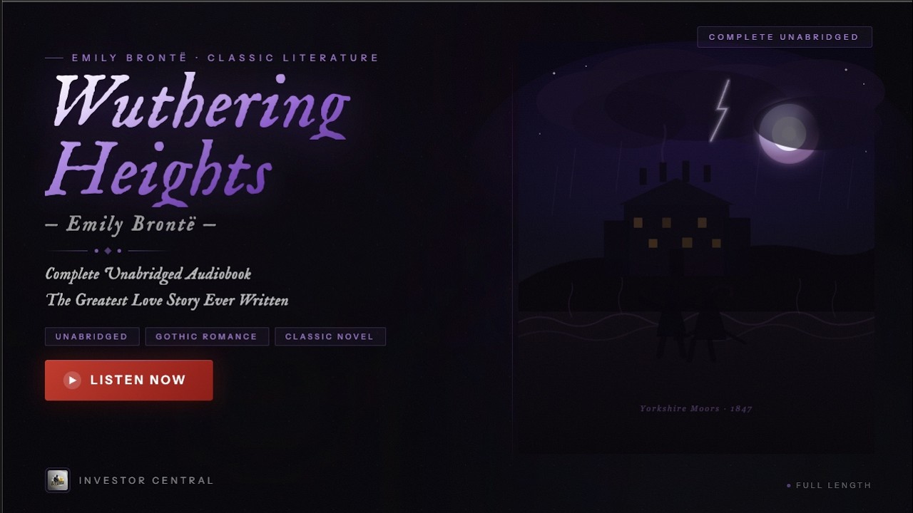 Wuthering Heights by Emily Brontë | Complete Unabridged Audiobook