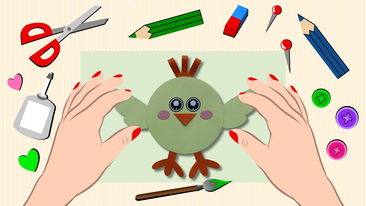 Поделки из бумаги – Цыплёнок