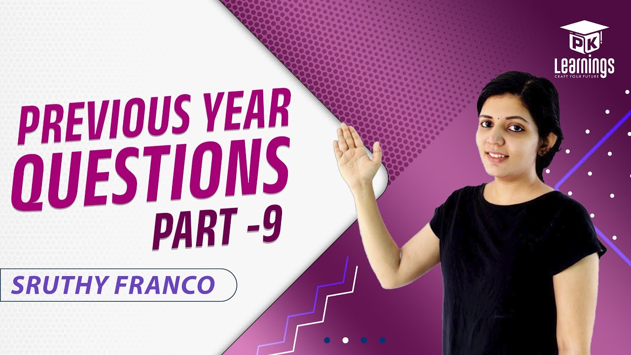 English Previous Year Questions - Part 9 | SRUTHY FRANCO | PK LEARNINGS | KERALA PSC
