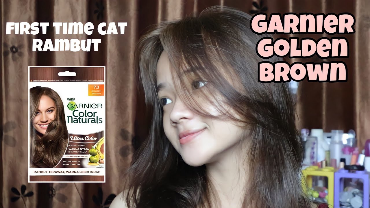 CAT RAMBUT SENDIRI | GARNIER GOLDEN BROWN | FIRST TIME COLORING HAIR