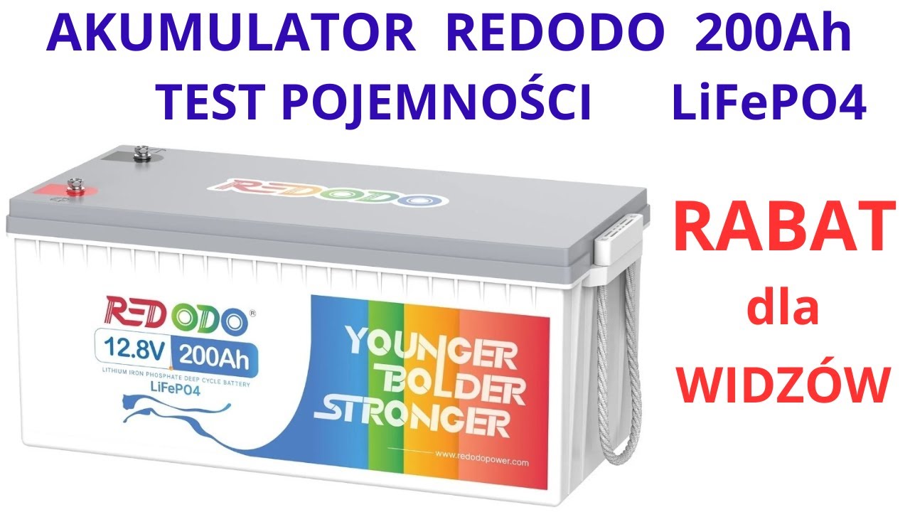 Test pojemności LiFePO4 od REDODO