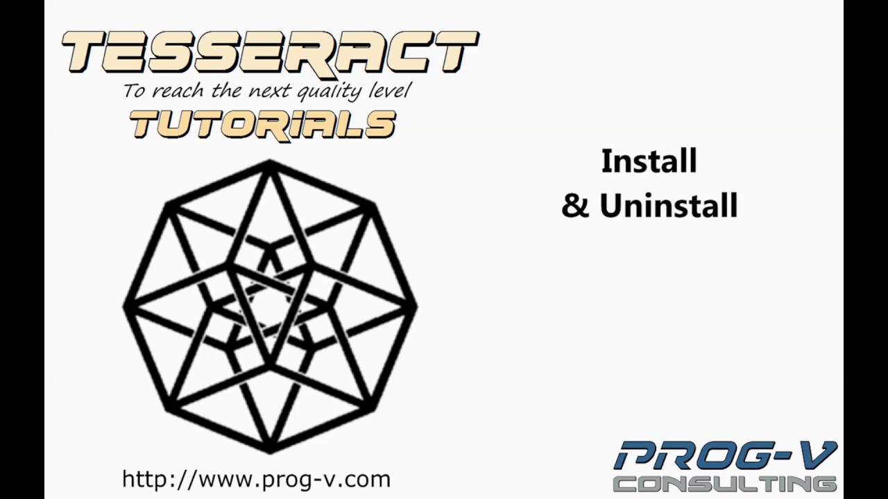 Tesseract Tutorial - Install and Uninstall