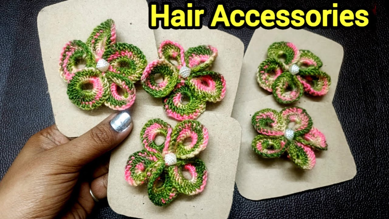 DIY Wool Flower Hair Accessories 🌸 | Cute Handmade Hair Clips Tutorial || Homemade Hair Accessories 