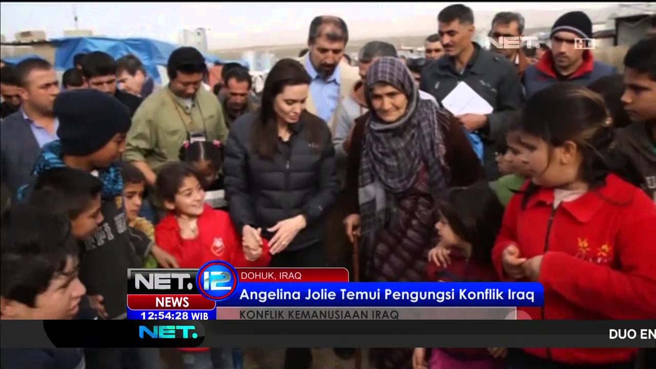 Angelina Jolie Kunjungi Pengungsian Korban Konflik Perang di Irak - NET12