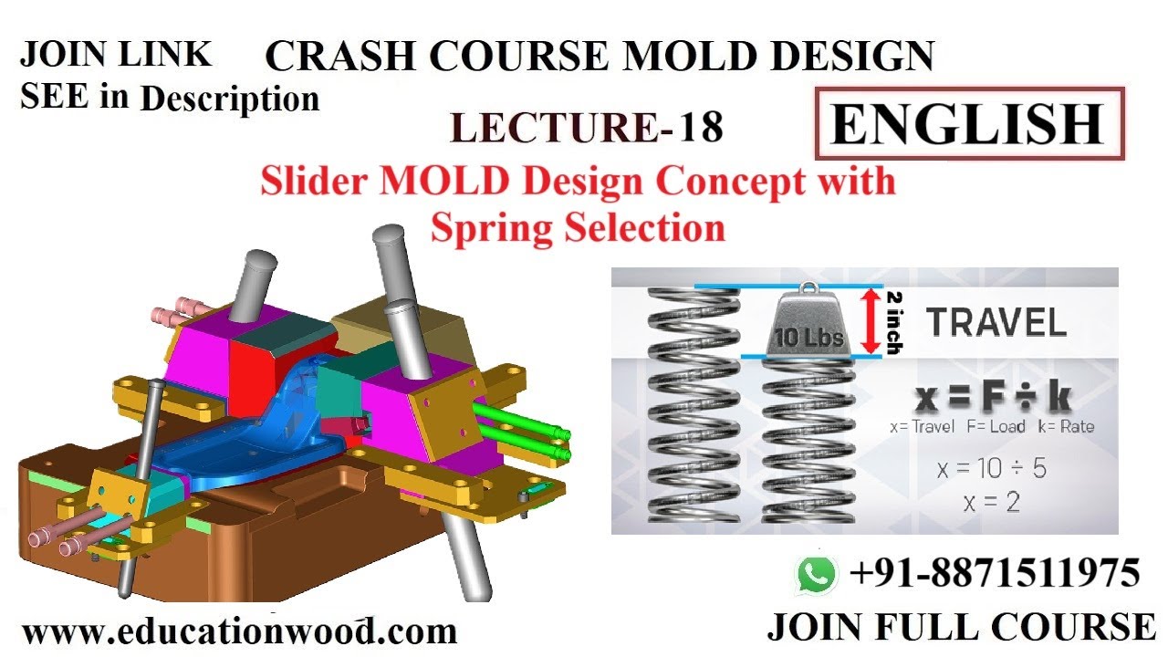 L-18 Slider Concept MOLD Design with Spring Selection/English