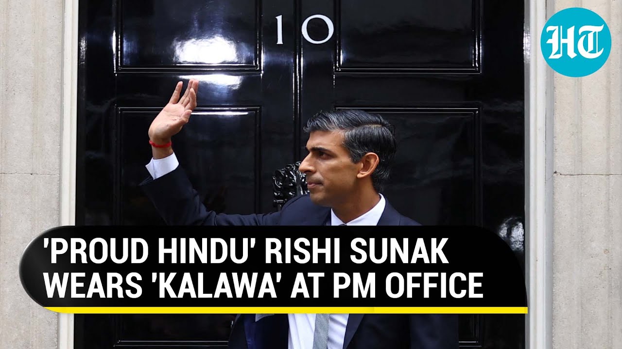 Rishi Sunak sports sacred Hindu thread during his first speech at 10 Downing Street | Watch