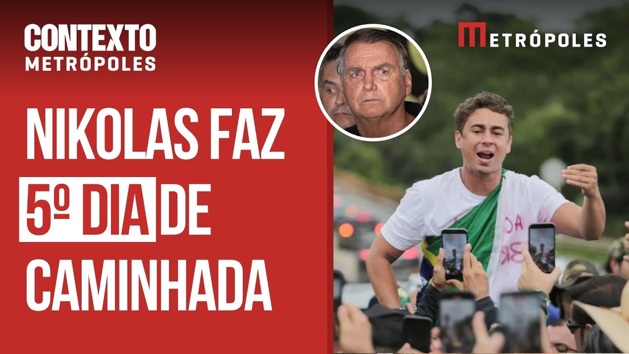 Sob chuva, Nikolas cumpre o 5º dia da “caminhada pela liberdade”