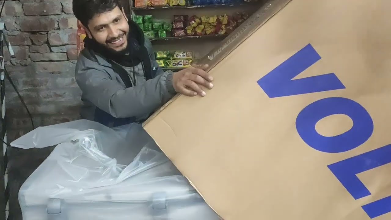 Voltas Deep Freezer light grey 320 litre  Unboxing#vlog#voltas#freezer