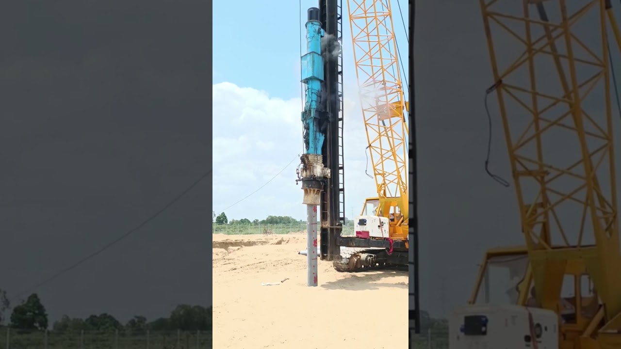 crawler K25 diesel hammer pile driving start | diesel hammer