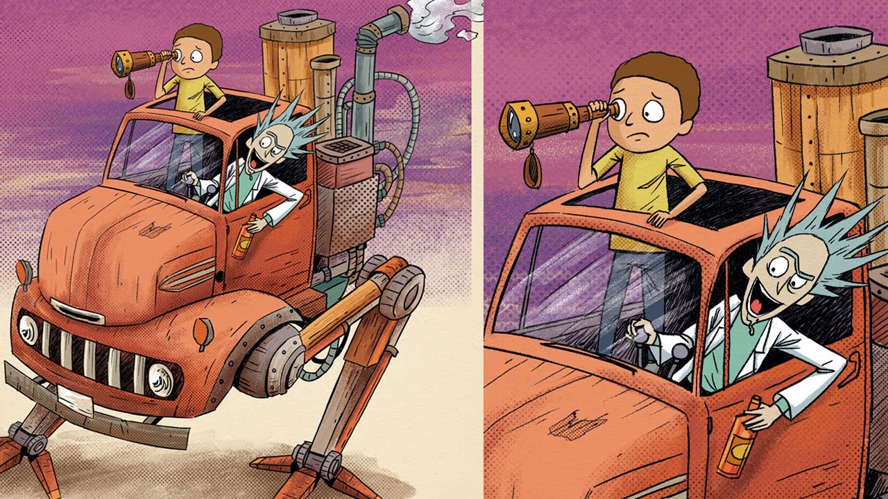 Rick and Morty_ Steampunk (Ilustração Digital)
