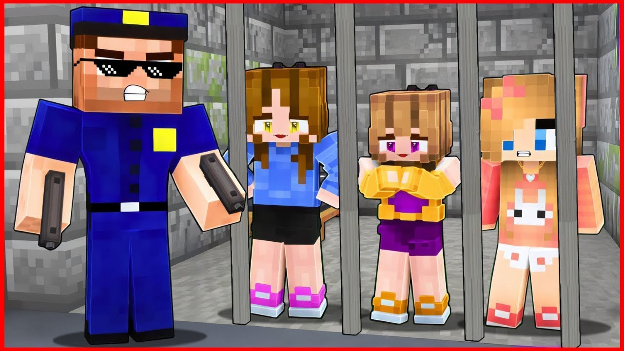 YAKIŞIKLI POLİS ALİ ŞEHİRDEEKİ G&Uuml;ZEL KIZLARI HAPİSE ATTI! 😱 - Minecraft