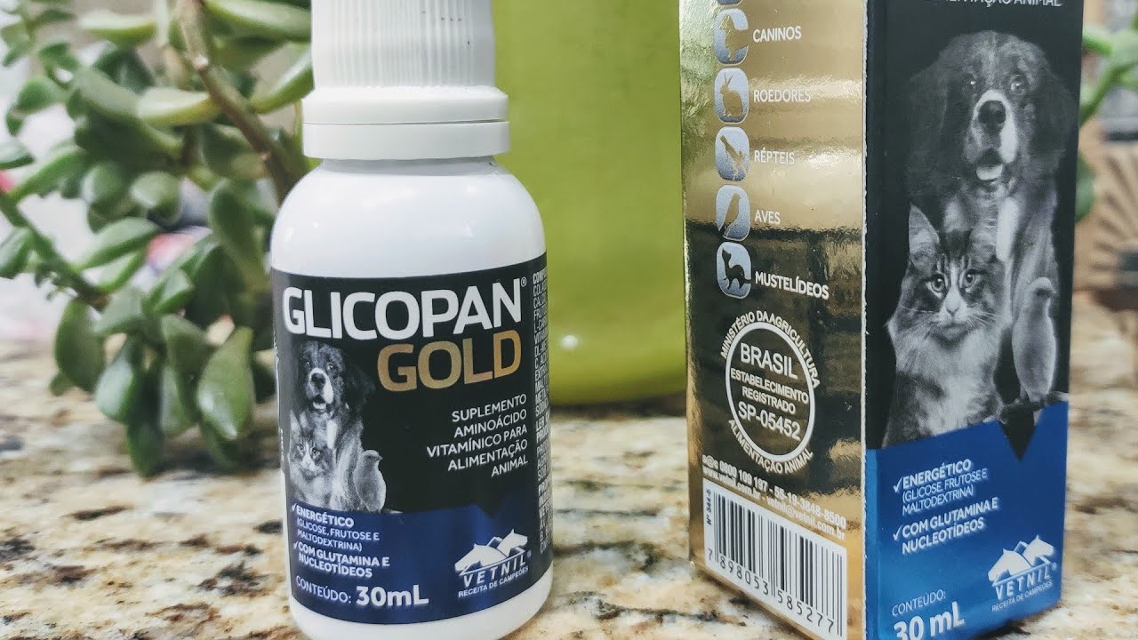 GLICOPAN GOLD , ENERGÉTICO , AUXILIAR NA RECUPERAÇÃO FÍSICA E  NO ESTÍMULO DO APETITE...