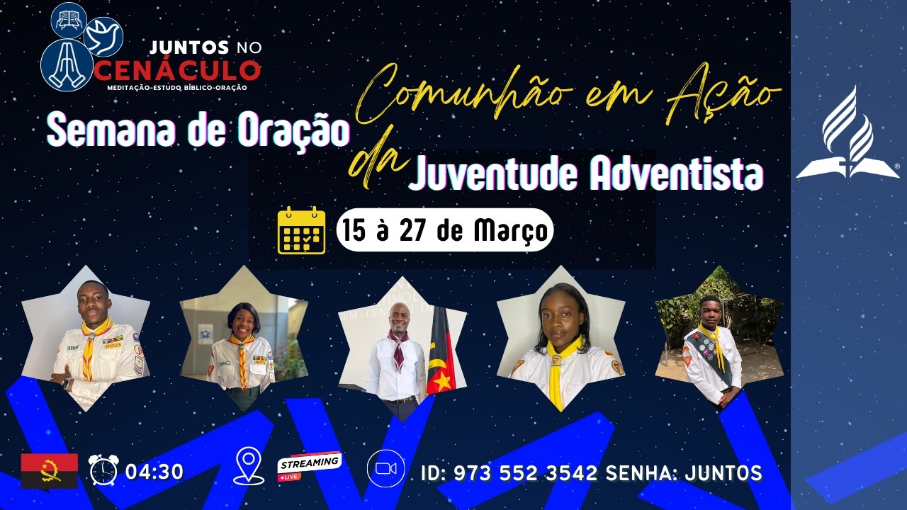 COMUNHÃO EM AÇÃO - SOJA com JOSE CABENDA | Juntos no Cenáculo | Terça, 17 de Março
