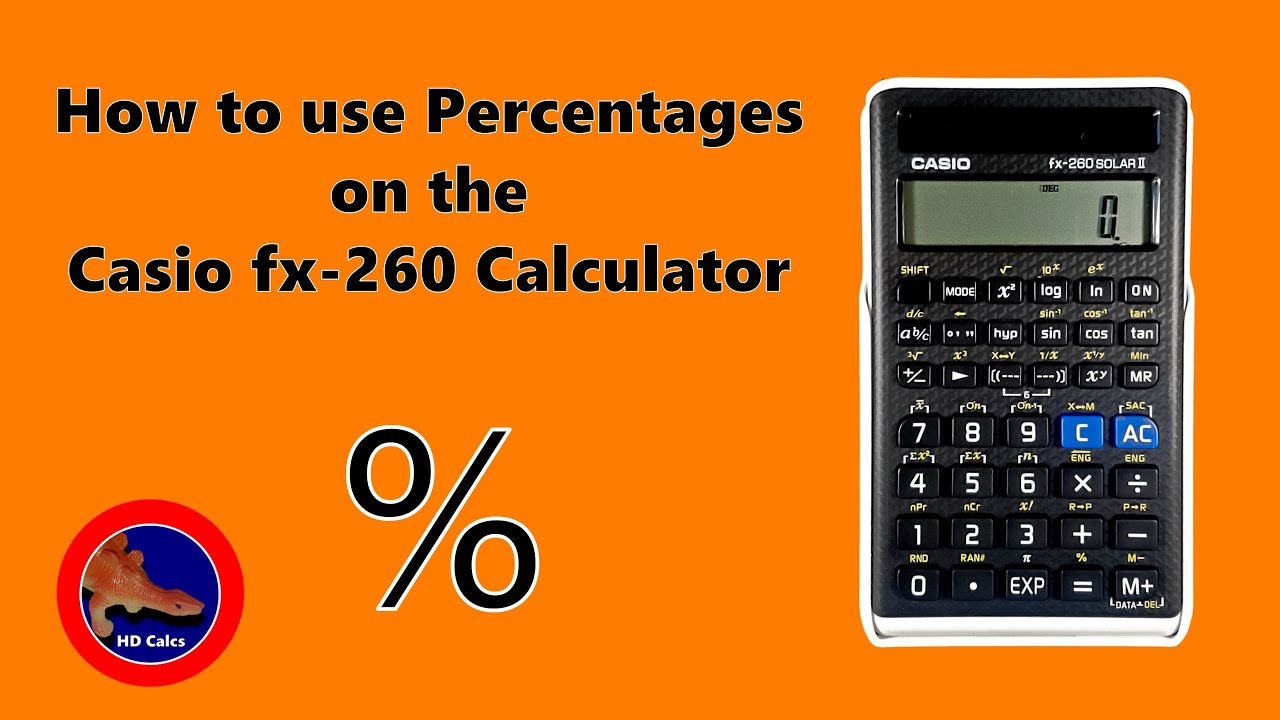 Как использовать проценты на калькуляторе Casio FX-260