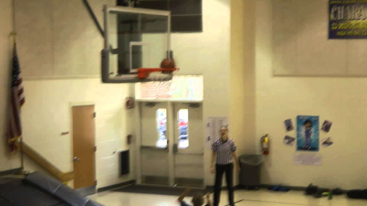 Half-Court Game Winner in Kids Basketball Game