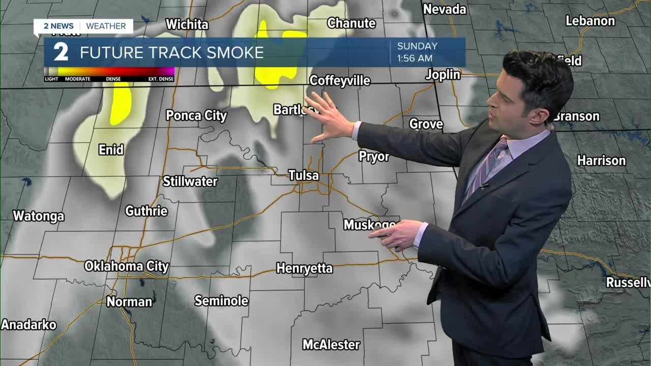 Tracking smoke in Oklahoma on April 1, 2023